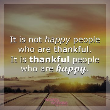 Thankful people are happy - WomenWorking