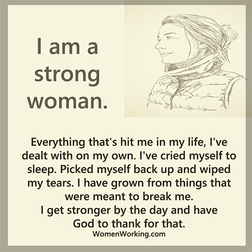 I am a strong woman. I am a strong woman and I make no…